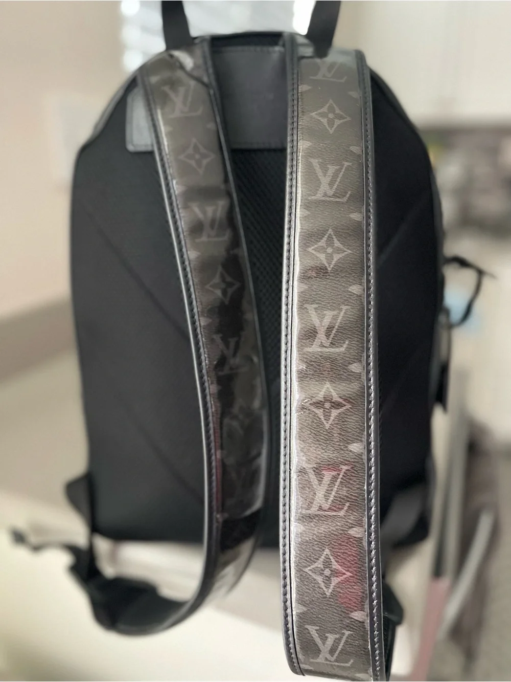Louis Vuitton PM Dark Infinity Calfskin Backpack  , with entrupy , limited Editi